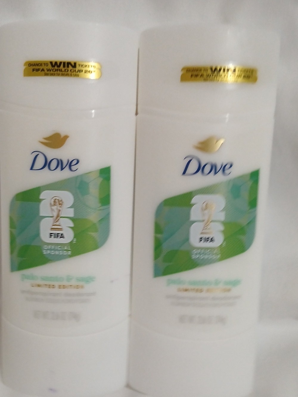 Dove Palo Santo & Sage Deodorant 2.6 oz - 2 Pack Limited Edition FIFA